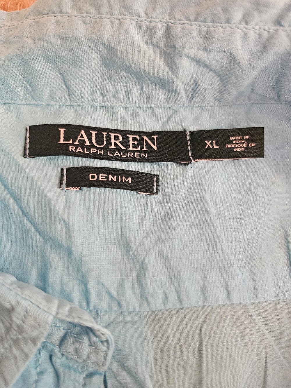Ralph lauren Womens Blue button down shirt. Sz XL - Picture 8 of 9